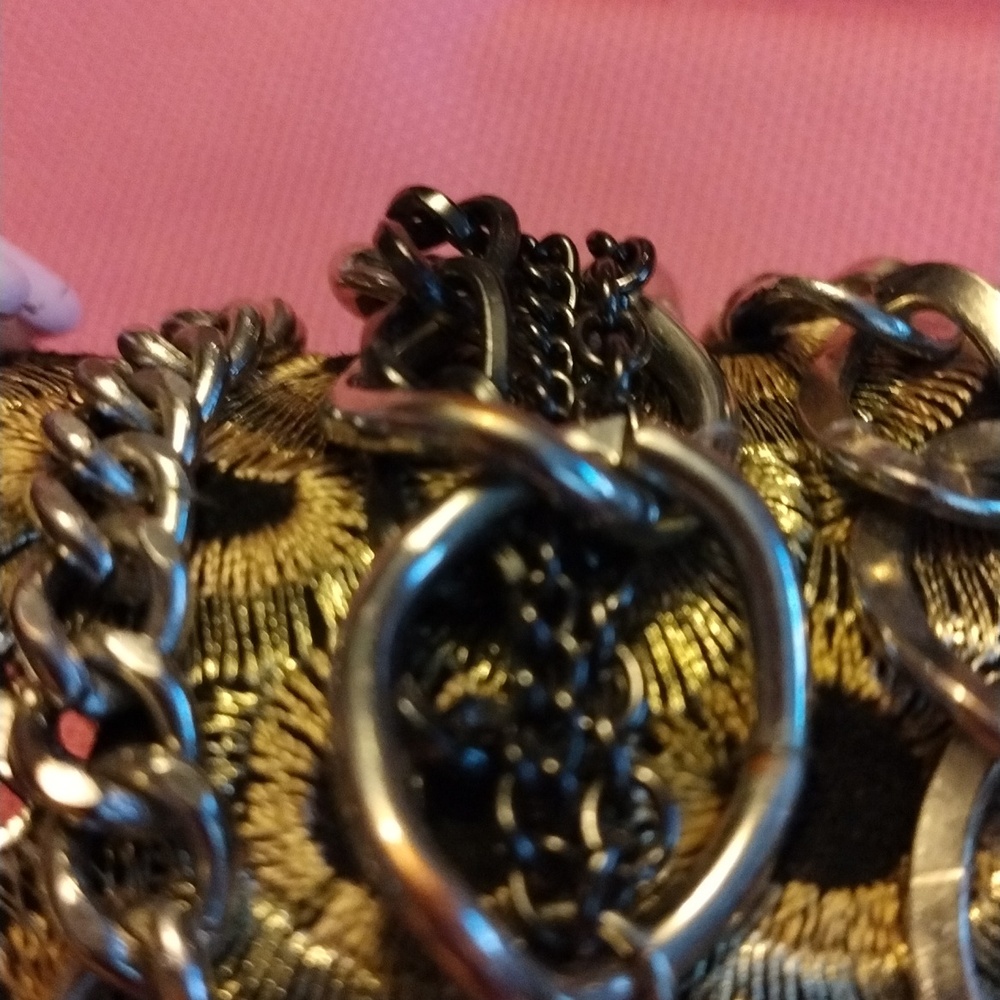 Chain Bangle Bracelet Adjustable Black Silver Gold - image 7